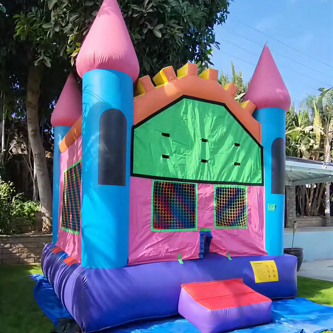 13x13 pink kids bounce house