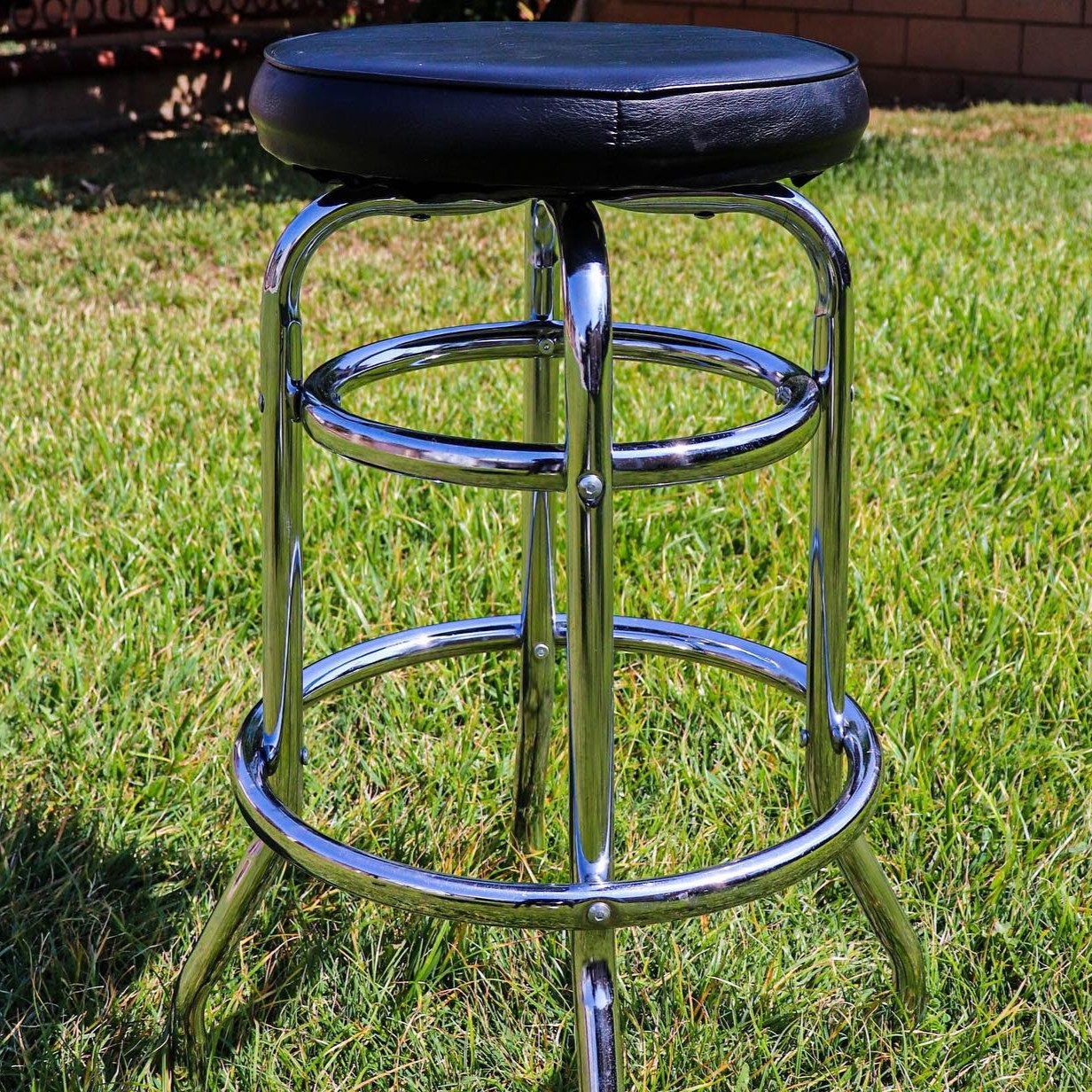 chrome swivel barstool