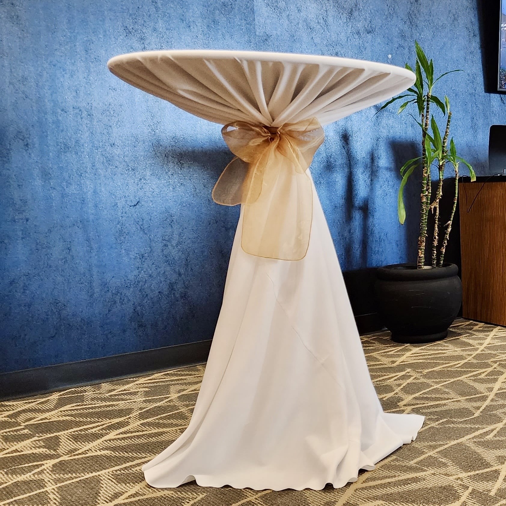 high top cocktail table linen